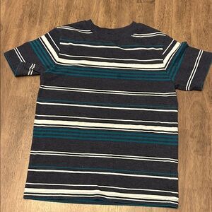 Striped Kids T-Shirt - Blue and White